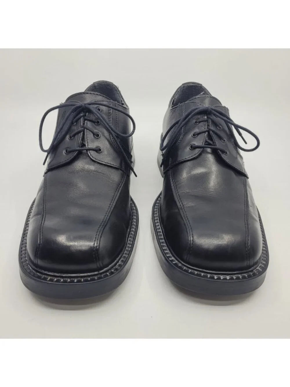 Vintage UNLISTED Mens 9.5 CHUNKY Leather Oxfords Square Toe Dress Shoes **
